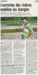 L'entretien des rivières mobilise les énergies selon le Smavas